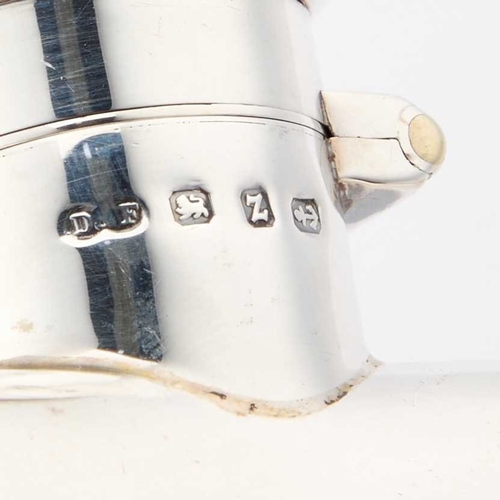 405 - A VICTORIAN SILVER HIP FLASK by Deakin & Francis Ltd, Birmingham 1899, rectangular, slightly sha... 