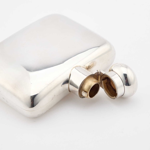 405 - A VICTORIAN SILVER HIP FLASK by Deakin & Francis Ltd, Birmingham 1899, rectangular, slightly sha... 