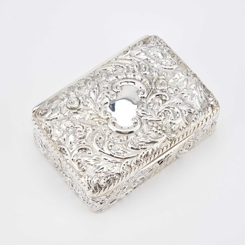 417 - A VICTORIAN SILVER JEWELLERY BOX by Cornelius Desormeaux Saunders & James Francis Hollings (Fran... 