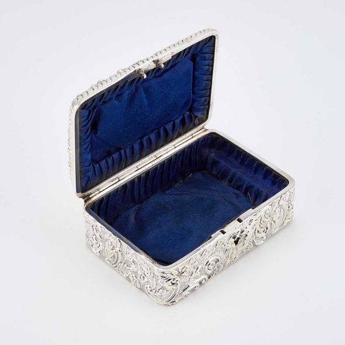 417 - A VICTORIAN SILVER JEWELLERY BOX by Cornelius Desormeaux Saunders & James Francis Hollings (Fran... 