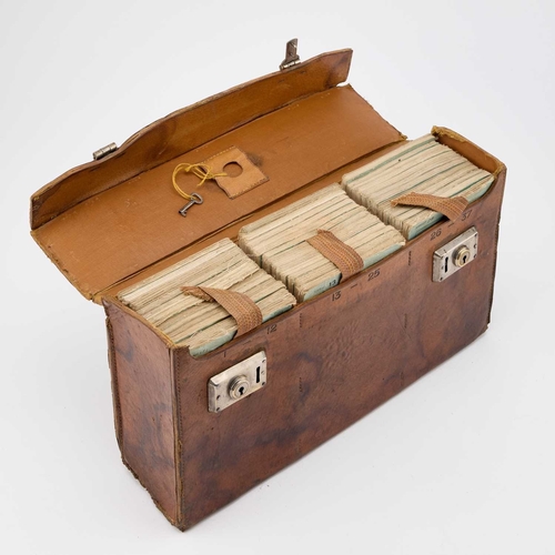 5 - EDWARD STANFORD, A LEATHER-CASED SET OF 37 FOLDING BARTHOLOMEW`'S ROAD MAPS OF ENGLAND AND WALES nos... 