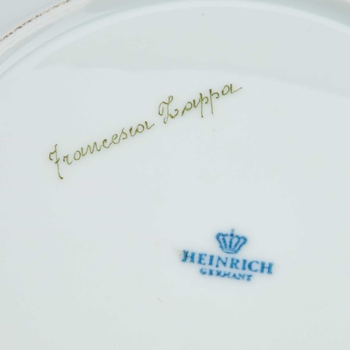 52 - A HEINRICH FISH PATTERN DINNER SERVICE comprising twelve dinner plates, an oval serving dish, and a ... 