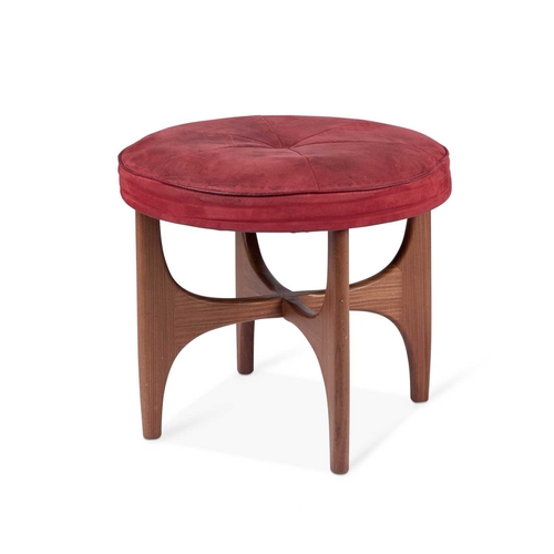 815 - A 1970S TEAK CIRCULAR STOOL, PROBABLY G-PLAN 42cm high