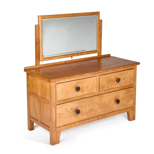 831 - ALAIN GRAINGER FOR ACORN INDUSTRIES, AN ACORNMAN OAK DRESSING TABLE, CIRCA 1964 with swing mirror an... 