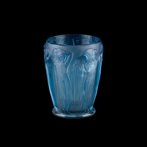 19 - RENÃ LALIQUE (FRENCH, 1860-1945), 'DANAIDES', A VASE, DESIGNED 1926 clear glass, press-moulded, fro... 