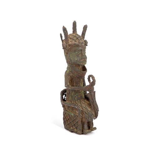 2 - A BENIN BRONZE FIGURE 31cm high