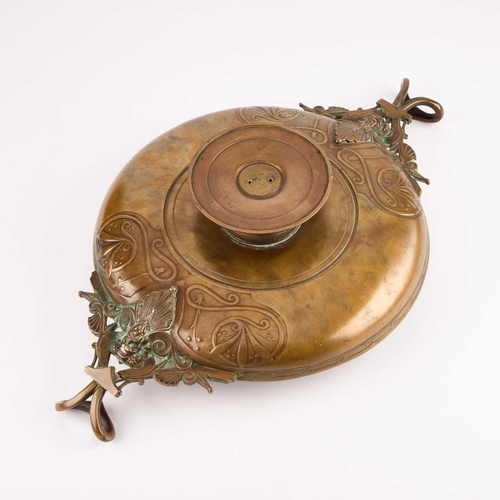 103 - F. BARBEDIENNE, A BRONZE TAZZA, 19TH CENTURY the shallow dish with central relief depicting a classi... 
