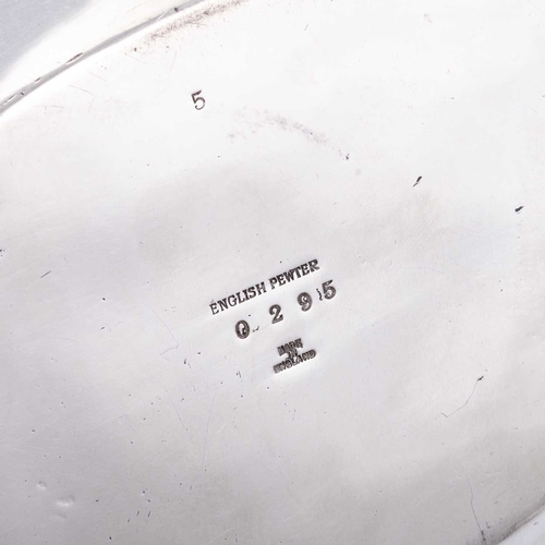 234 - ARCHIBALD KNOX (1864-1933) FOR LIBERTY & CO, A TUDRIC PEWTER MUFFIN DISH oval-shaped, the lift-off l... 