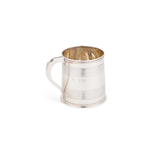 245 - A WILLIAM IV SILVER MUG by Richard Pearce & George Burrows, London 1833. 6.5cm high, 2.5 troy ou... 