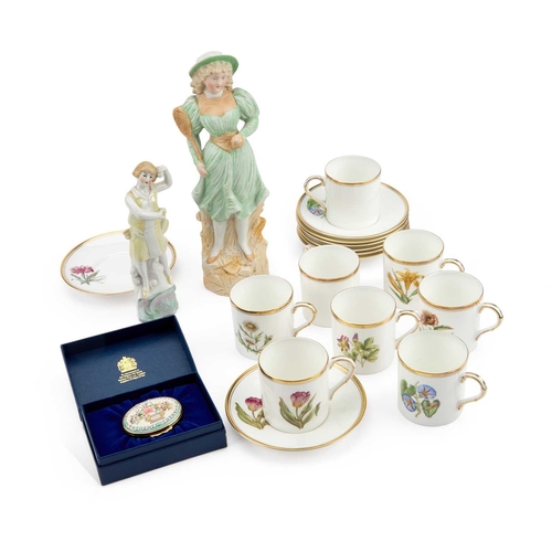 73 - A COLLECTION OF CERAMICS comprising eight Royal Worcester coffee cups and saucers, two Continental p... 