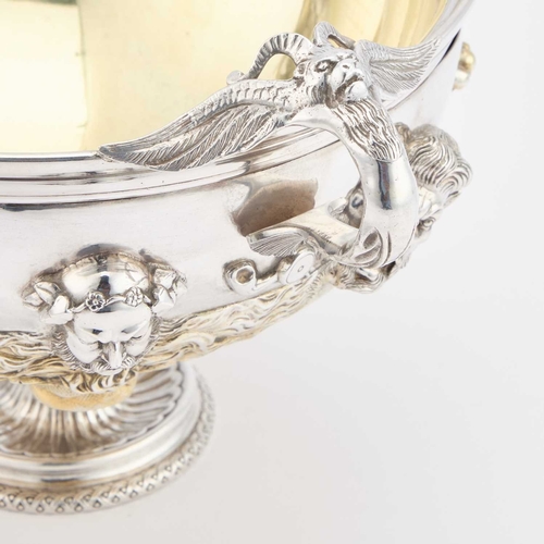 235 - A CONTINENTAL SILVER REPRODUCTION OF A CUP FROM 'THE HILDESHEIM TREASURE' 19th Century, indistinctly... 