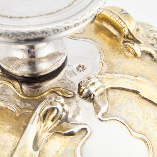 235 - A CONTINENTAL SILVER REPRODUCTION OF A CUP FROM 'THE HILDESHEIM TREASURE' 19th Century, indistinctly... 