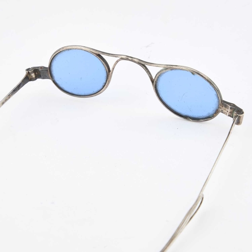 252 - A PAIR OF FRENCH SILVER SUNGLASSES by Louis-Michel Crouvezier, Paris, c.1820, Rome import marks. 12c... 