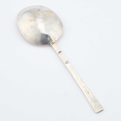 277 - A CHARLES II SUSSEX SILVER PURITAN SPOON by James Emery, Lewes, circa 1660. 16cm long