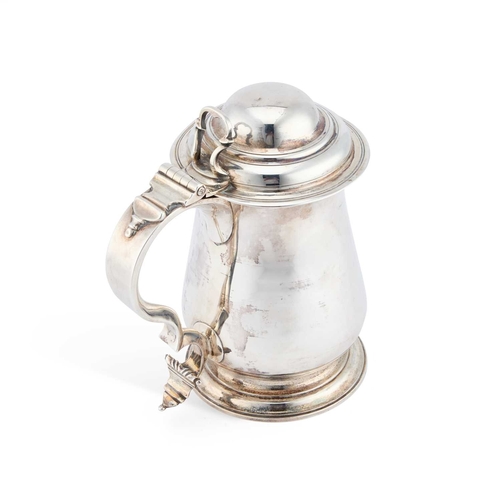 434 - A GEORGE III SILVER TANKARD by Thomas Whipham & Charles Wright, London 1763, of baluster form wi... 