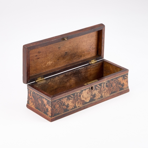 187 - A VICTORIAN ROSEWOOD TUNBRIDGE WARE BOX rectangular, the domed lid inlaid with a view of Battle Abbe... 