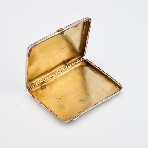 359 - A RUSSIAN SILVER AND CLOISONNÃ ENAMEL CIGARETTE CASE First Kokoshnik mark (1896-1908), rectangular,... 