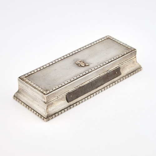 448 - A GEORGE V SILVER COMBINATION TABLE CIGARETTE BOX AND TABLE VESTA by Asprey, London 1919, of rectang... 