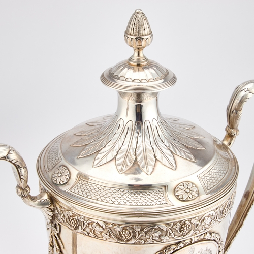 598 - A GEORGE III SILVER-GILT TWO-HANDLED CUP AND COVER by William Holmes, London 1801, the trophy in the... 