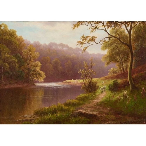 1147 - â¡ EVERETT WATSON MELLOR (1878-1965) A PAIR OF LANDSCAPES, 'ON THE NIDD, BILTON WOODS, YORKSHIRE' A... 