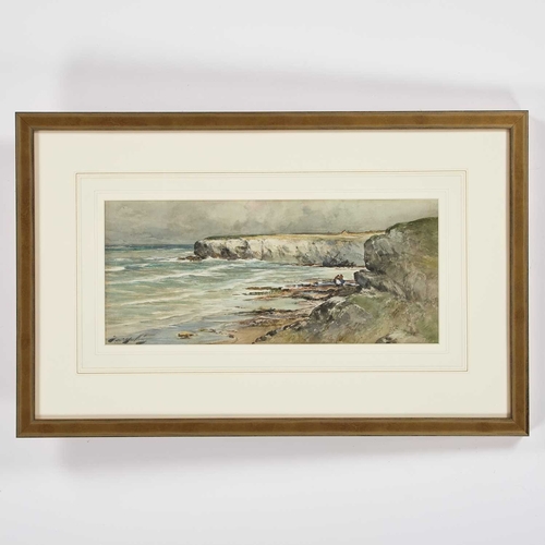 1153 - THOMAS SWIFT HUTTON (1865-1935) SHIPWRECK ON THE COAST Signed
Watercolour
 (17.5cm x 40cm)... 