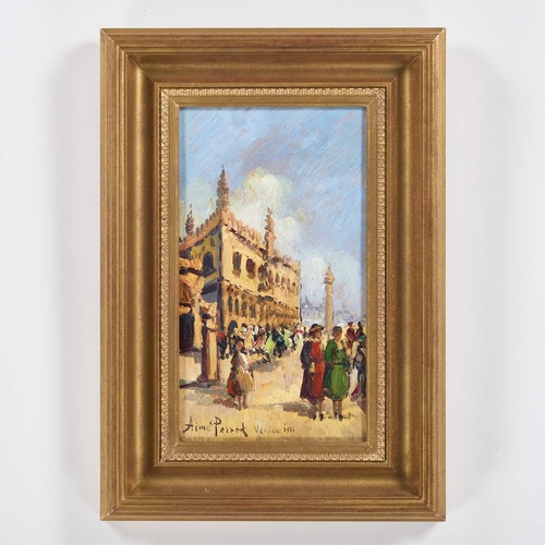 1178 - AIMÃ PERRET (FRENCH 1847-1927) VENICE Signed, titled and dated 1911
Oil on board
 (29.5cm x 16.5cm)... 