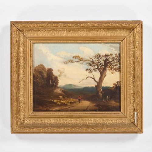 1206 - DAVID CLARK (19TH CENTURY) NEAR HAWICK, SCOTLAND Inscribed on verso and dated 1848
Oil on board
 (18... 