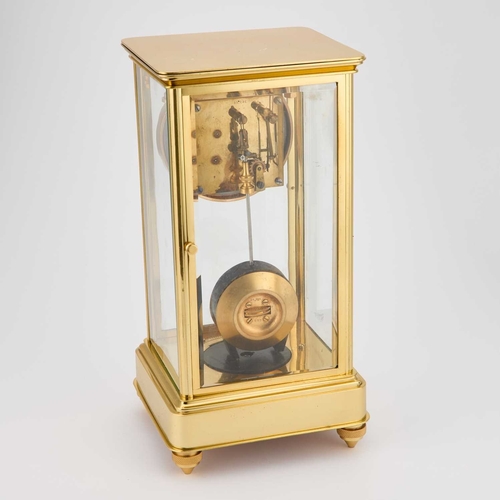 1235 - A RARE EARLY 20TH CENTURY L. LEROY & CO. PARIS ELECTRIC FOUR-GLASS MANTEL CLOCK the moulded gilt-bra... 