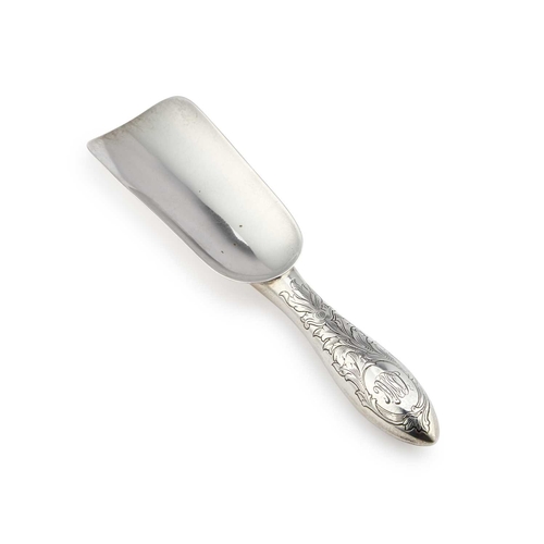 339 - AN EARLY 20TH CENTURY AMERICAN STERLING SILVER SHOE-HORN by Gorham, the handle is engraved with scro... 