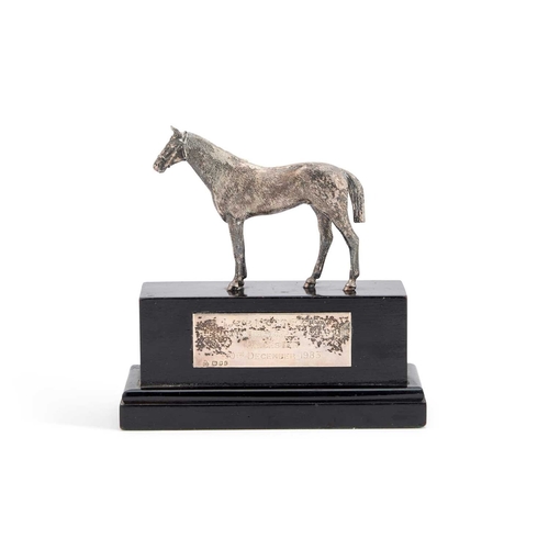 426 - AN ELIZABETH II CAST SILVER TROPHY by Wakely & Wheeler, London 1983, realistically modelled as a... 