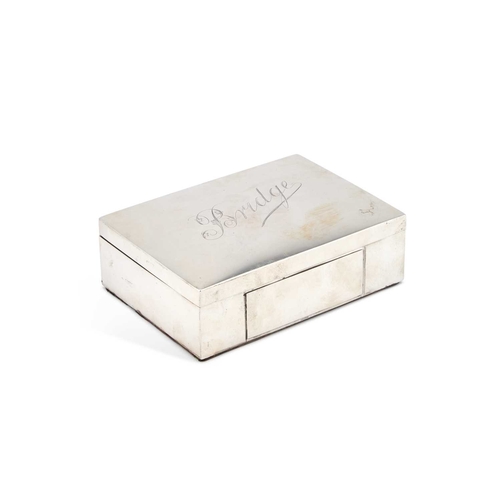 433 - AN EARLY 20TH CENTURY SILVER BOX by William Neale & Sons, Chester date letter illegible, rectang... 