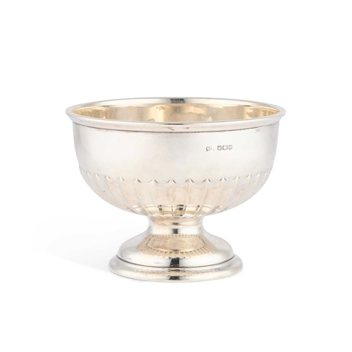447 - A GEORGE V SILVER BOWL by Walker & Hall, Sheffield 1930, of circular form, partially fluted, rai... 