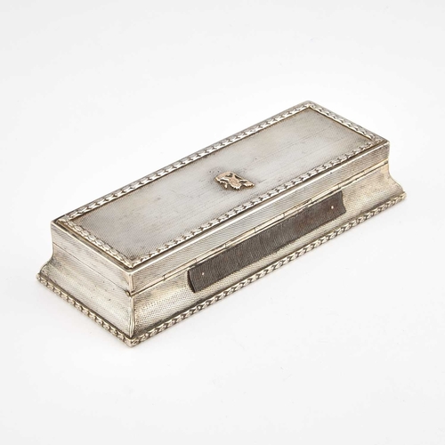 448 - A GEORGE V SILVER COMBINATION TABLE CIGARETTE BOX AND TABLE VESTA by Asprey, London 1919, of rectang... 