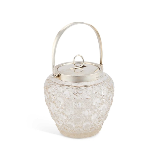 458 - AN EDWARDIAN SILVER-MOUNTED CUT-GLASS BISCUIT BOX by William Hutton & Sons Ltd, Birmingham 1902,... 