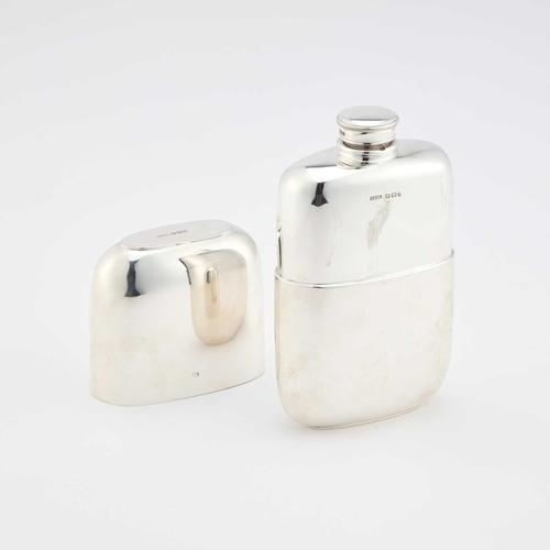 491 - A VICTORIAN SILVER HIP FLASK by James Dixon & Sons Ltd, Sheffield 1896, of plain usual form, the... 