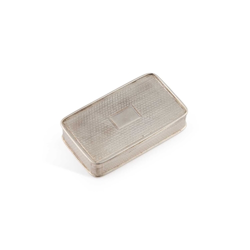 492 - A WILLIAM IV SILVER SNUFF BOX by Nathaniel Mills, Birmingham 1834, of rounded rectangular form, engi... 