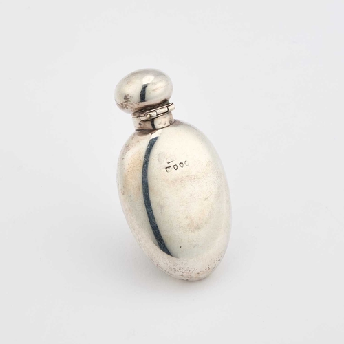 565 - A VICTORIAN SILVER AND ENAMEL SCENT BOTTLE maker's mark illegible SH?, London 1885, decorated to one... 