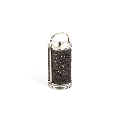 579 - A WILLIAM IV SILVER DOUBLE KITCHEN NUTMEG GRATER by Charles Reily & George Storer, London 1831, ... 