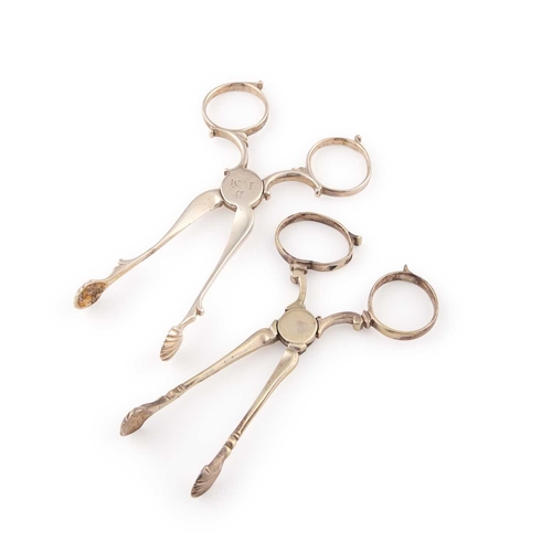 584 - TWO PAIRS OF 18TH CENTURY SILVER SUGAR TONGS the first pair by James Phipps I, London, c.1780; the s... 