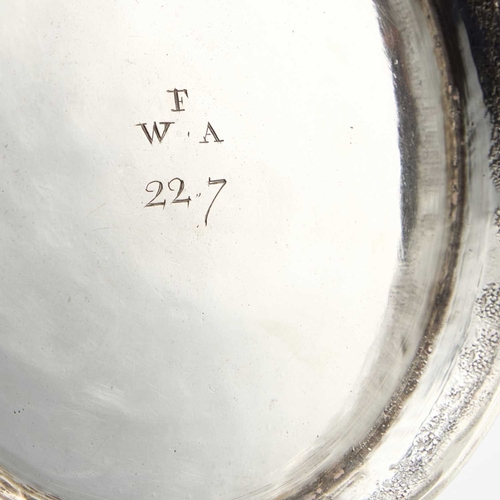 613 - A GEORGE III SILVER TANKARD by William & Robert Peaston, London 1761, of tapering cylindrical fo... 