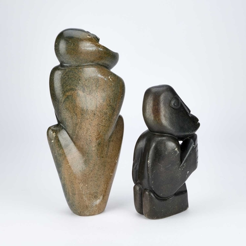 769 - TWO AFRICAN CARVED STONE FIGURES (2) 45cm high