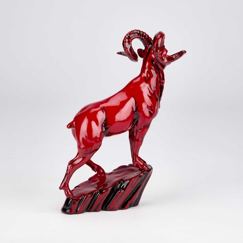 843 - A ROYAL DOULTON ARCHIVES COLLECTION BURSLEM ARTWARES FLAMBE HEBEI GOAT limited edition no. 152/250. ... 