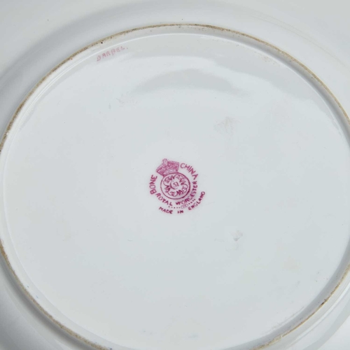 853 - A GROUP OF EIGHT ROYAL WORCESTER PLATES decorated with fish, some signed. (8) Largest 23.5cm diamete... 