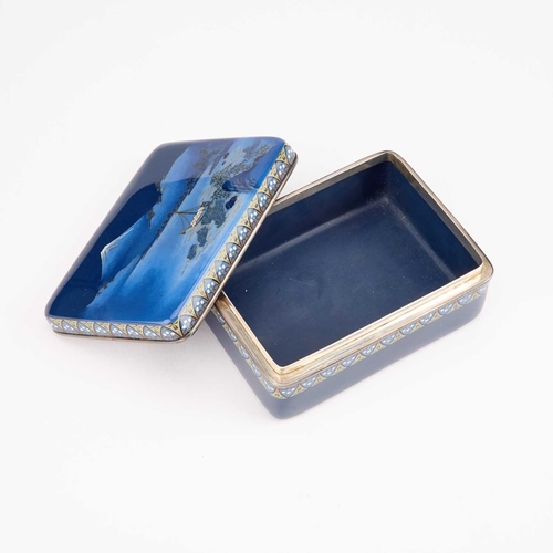 991 - HAYASHI KODENJI, A FINE CLOISONNÃ ENAMEL ROUNDED RECTANGULAR BOX AND COVER Meiji (1868-1912) or Tai... 