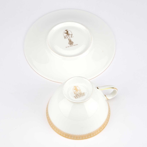 134 - A ROYAL DOULTON 'RITZ' CUP AND SAUCER (2) Saucer 15.5cm diameter