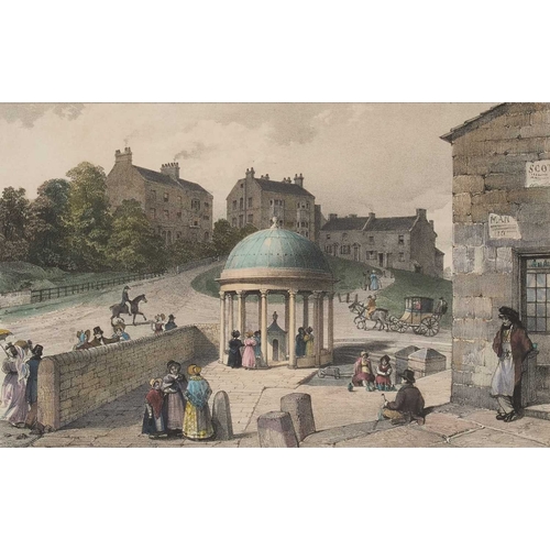 208 - EARLY 19TH CENTURY AND LATER THREE VIEWS OF YORKSHIRE, RIPON, FOUNTAINS ABBEY AND HARROGATE Prints, ... 