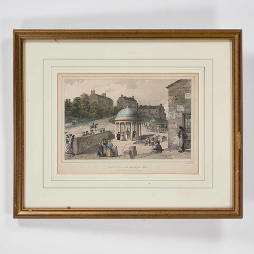 208 - EARLY 19TH CENTURY AND LATER THREE VIEWS OF YORKSHIRE, RIPON, FOUNTAINS ABBEY AND HARROGATE Prints, ... 