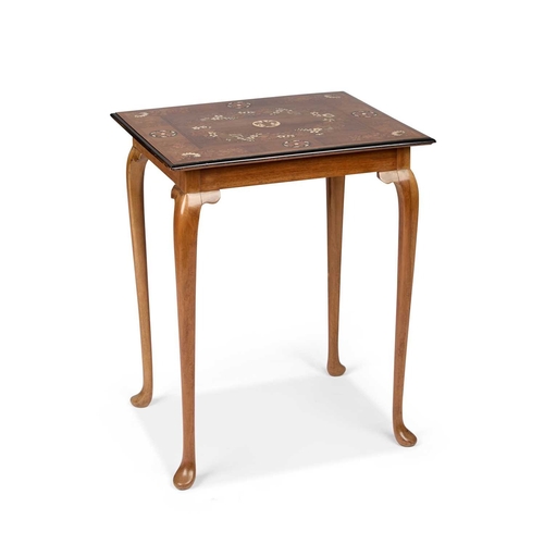 290 - § A CONTINENTAL FLORAL MARQUETRY OCCASIONAL TABLE the top 19th Century, the base later. 74.5cm high,... 