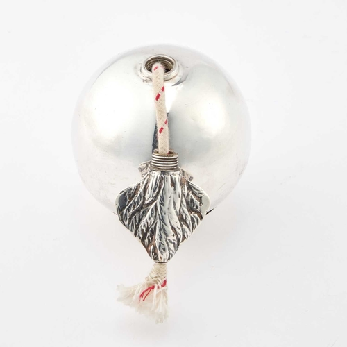 242 - AN EDWARDIAN SILVER TABLE LIGHTER by William Hutton & Sons Ltd, London 1901, in the form of a fl... 