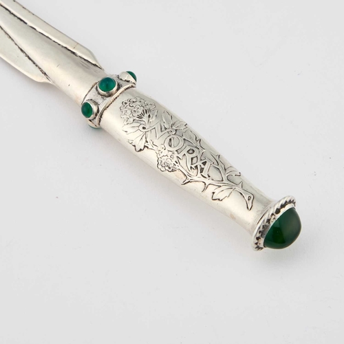 246 - RAMSDEN & CARR: AN ARTS AND CRAFTS SILVER LETTER OPENER by Omar Ramsden & Alwyn Carr, London 191... 